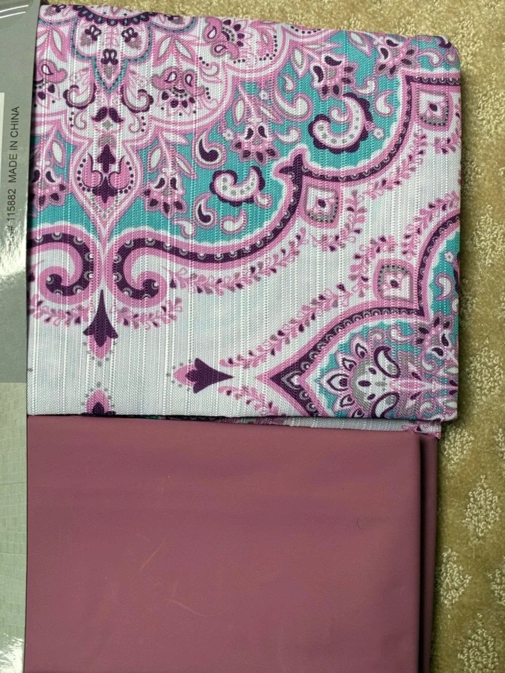 Purple Floral Pastels shower curtain set